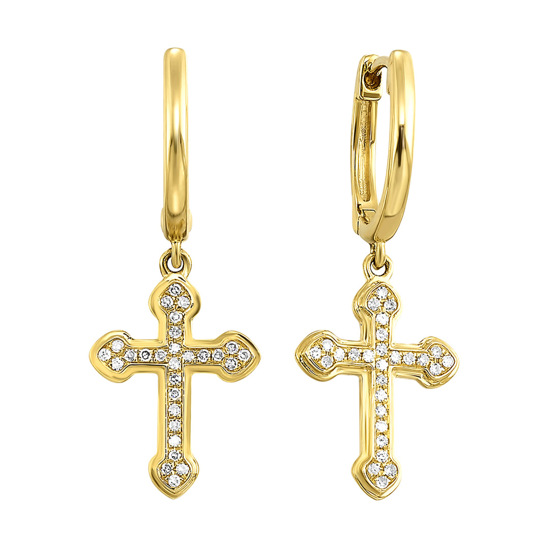 14Kt Yellow Gold Diamond 1/15Ctw Earring