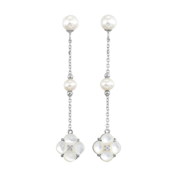 Silver Pearl Earring