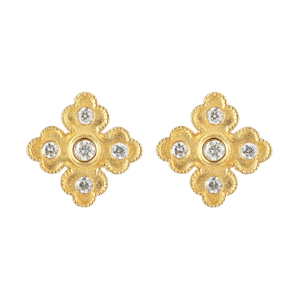 14Kt Yellow Gold Diamond 1/4Ctw Earring