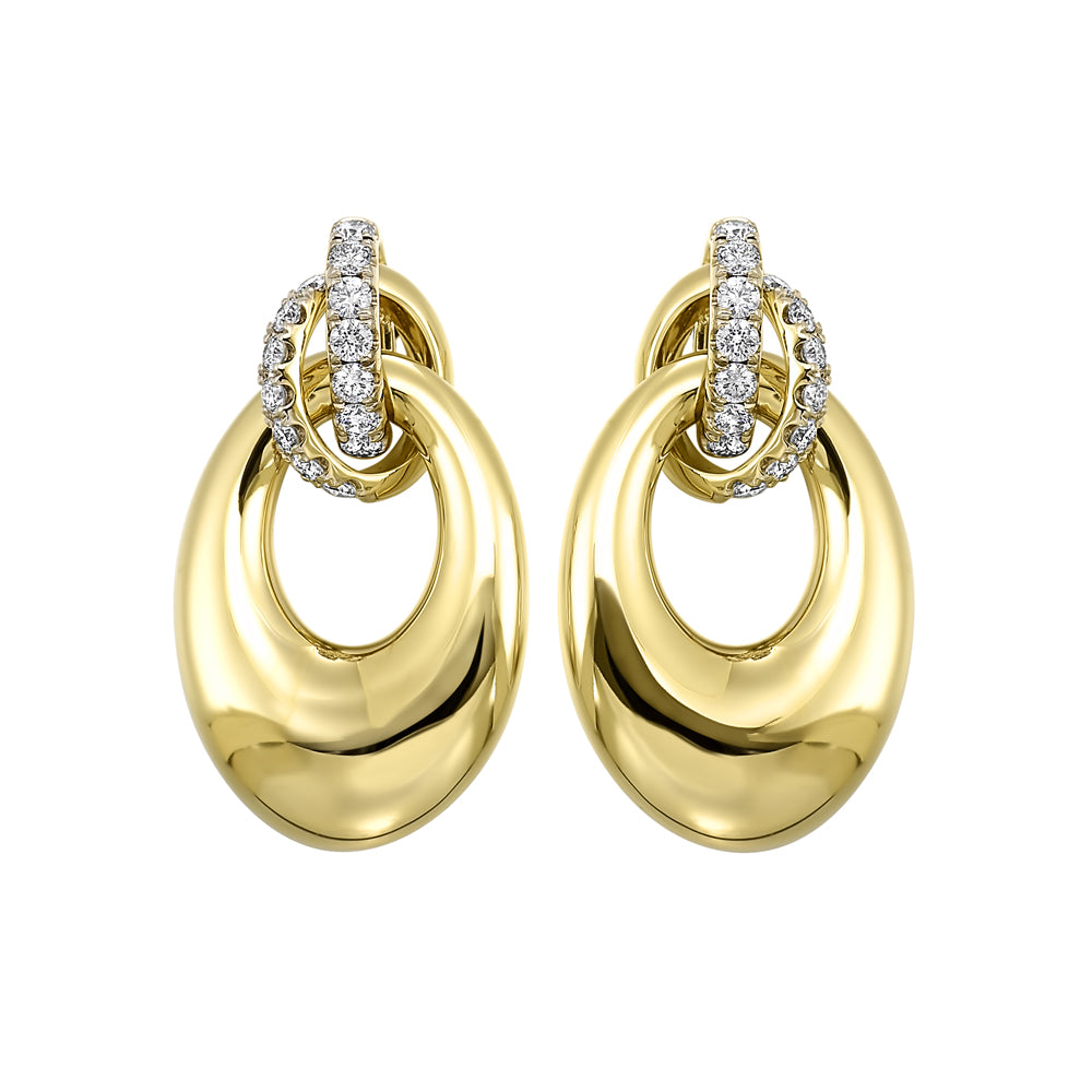 14Kt Yellow Gold Diamond 1/2Ctw Earring
