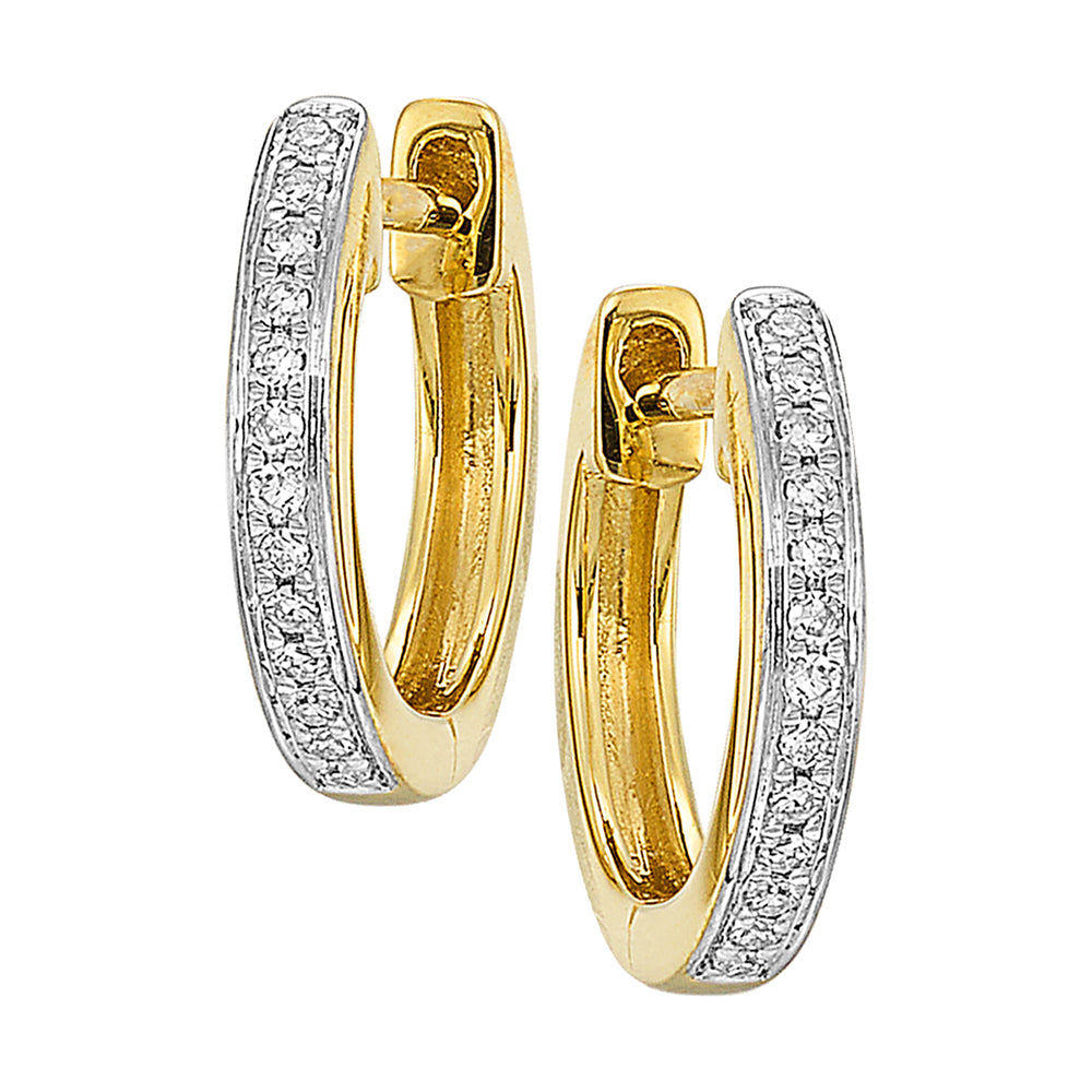 14Kt Yellow Gold Diamond 1/15Ctw Earring