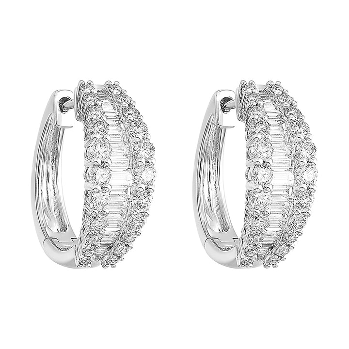 14Kt White Gold Diamond 1 1/2Ctw Earring
