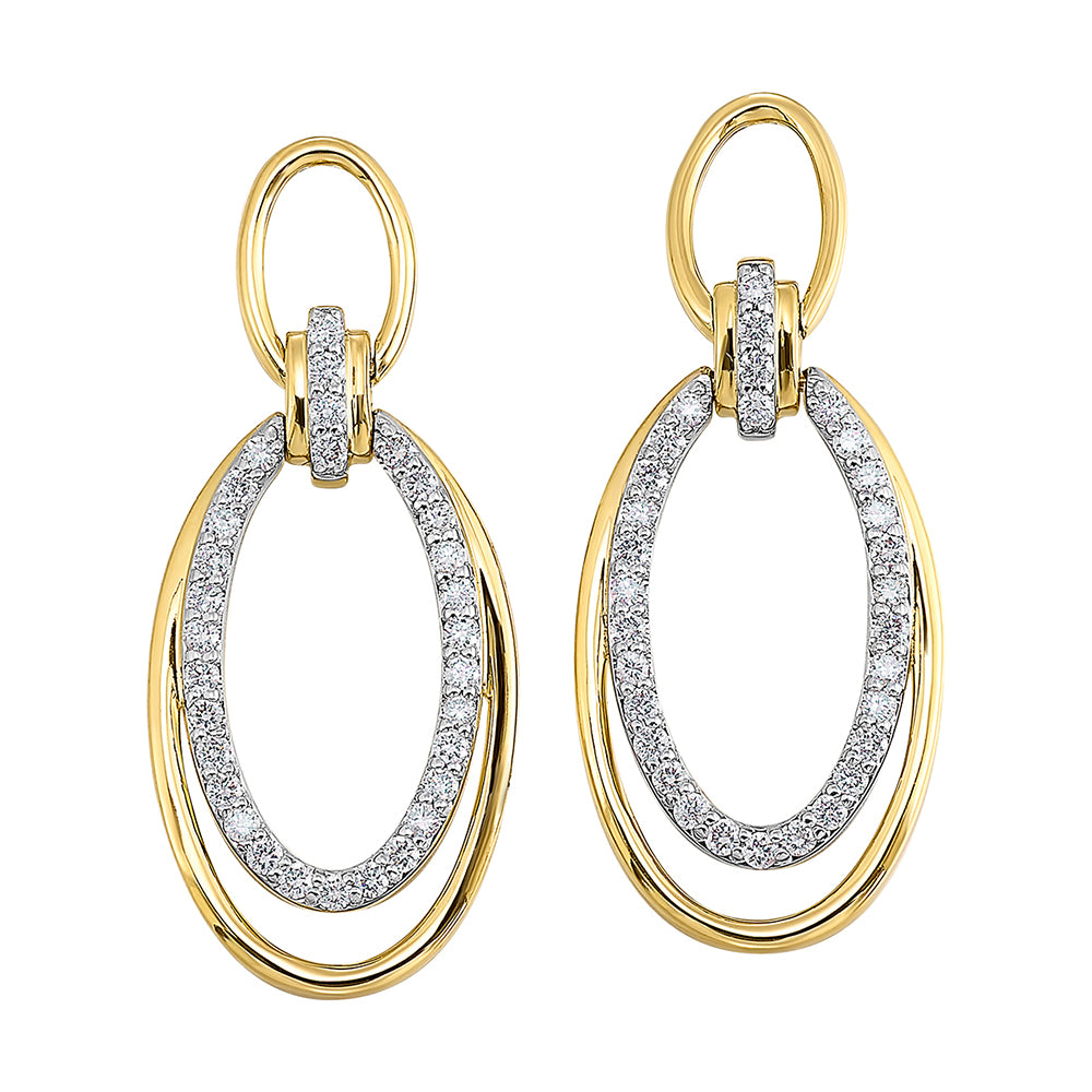 14Kt Yellow Gold Diamond 1/2Ctw Earring