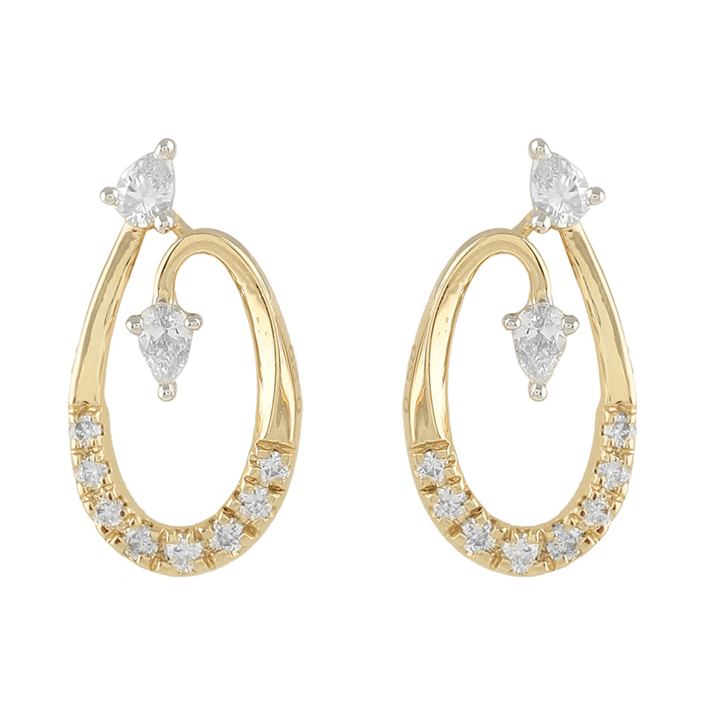 10Kt Yellow Gold Diamond 1/4Ctw Earring