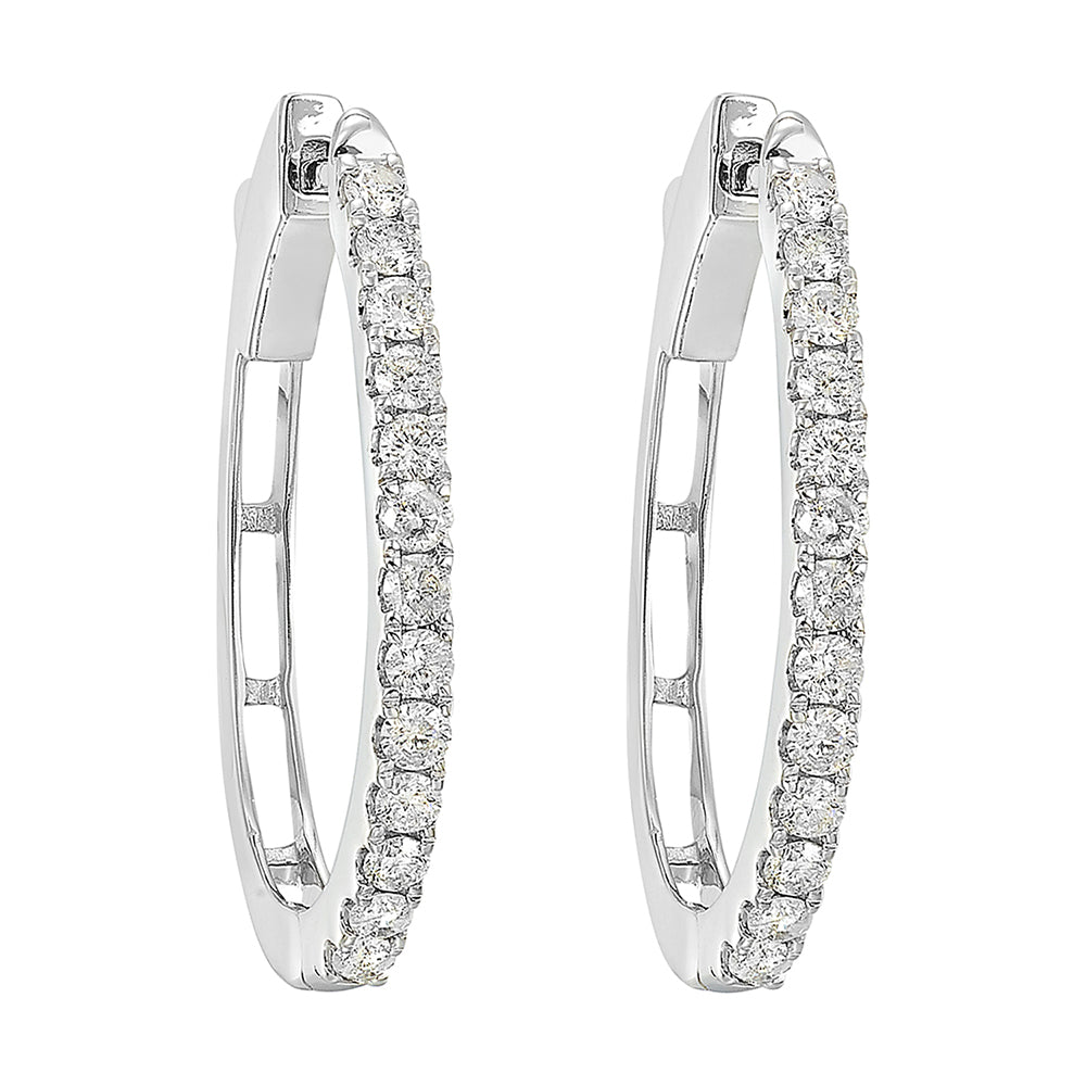 14Kt White Gold Diamond 1/4Ctw Earring