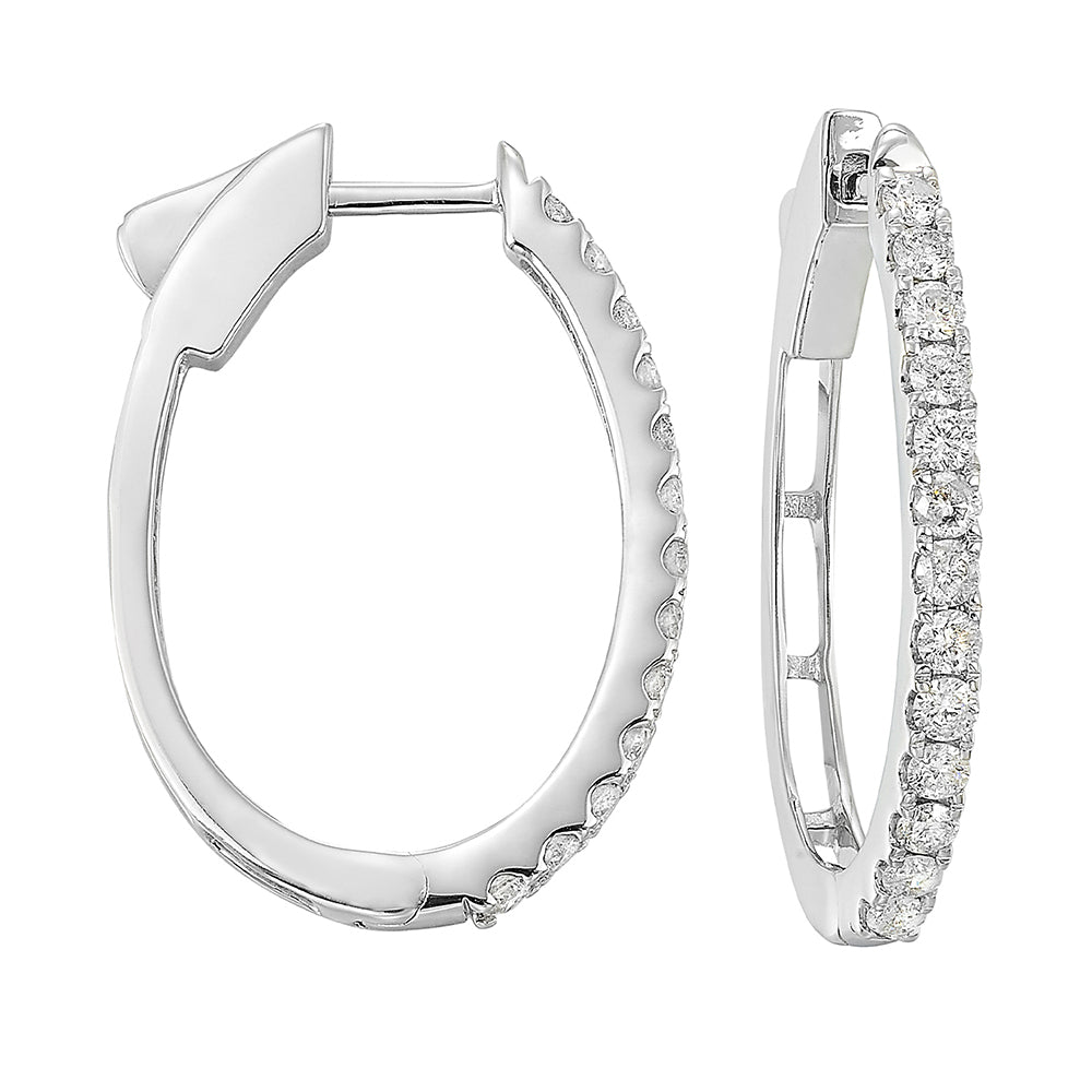 14Kt White Gold Diamond 1/4Ctw Earring
