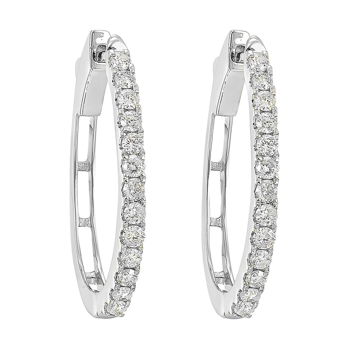 14Kt White Gold Diamond 1/2Ctw Earring
