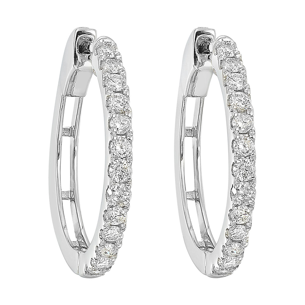 14Kt White Gold Diamond 1/4Ctw Earring