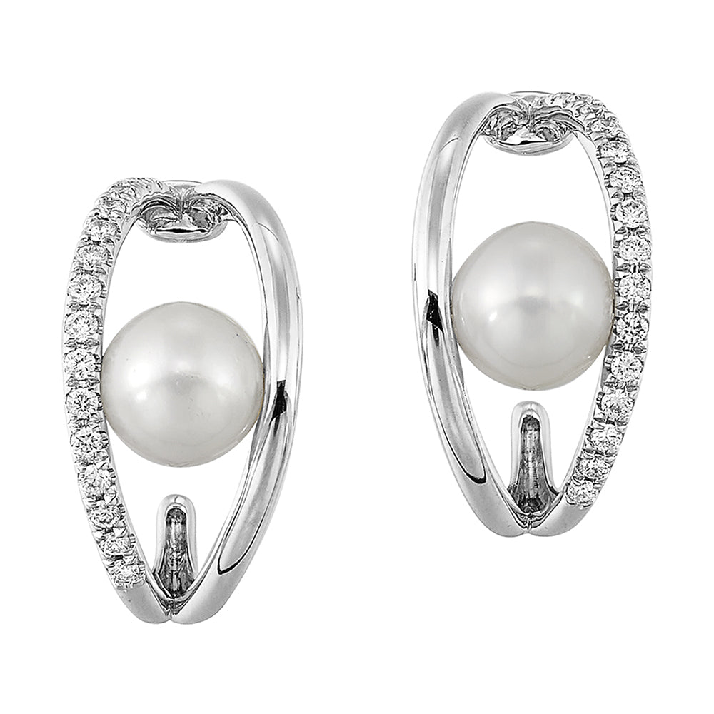 14Kt White Gold Diamond 1/5Ctw Earring