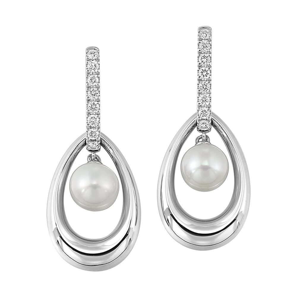 14Kt White Gold Diamond 1/5Ctw Earring