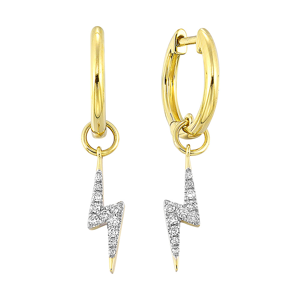 14Kt Yellow Gold Diamond 1/10Ctw Earring
