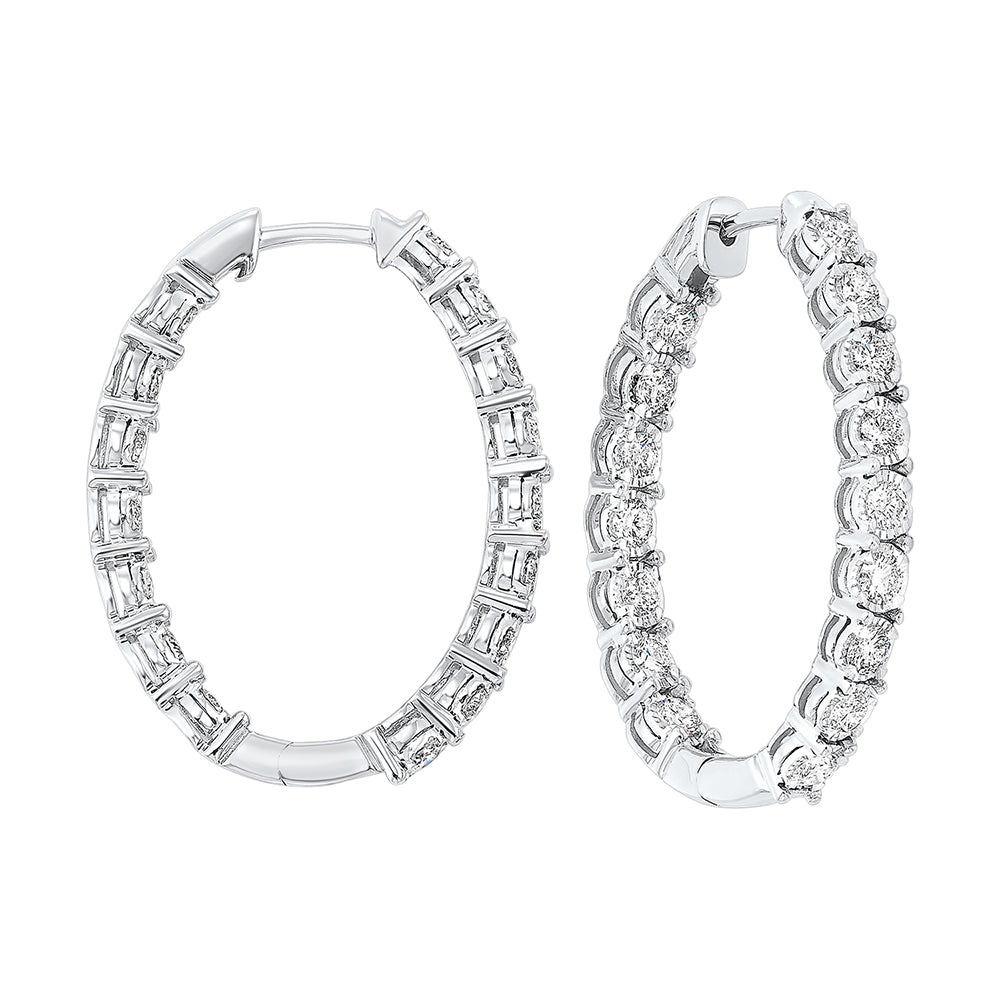 14Kt White Gold Diamond 2Ctw Earring