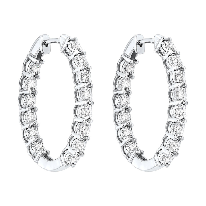14Kt White Gold Diamond 1Ctw Earring