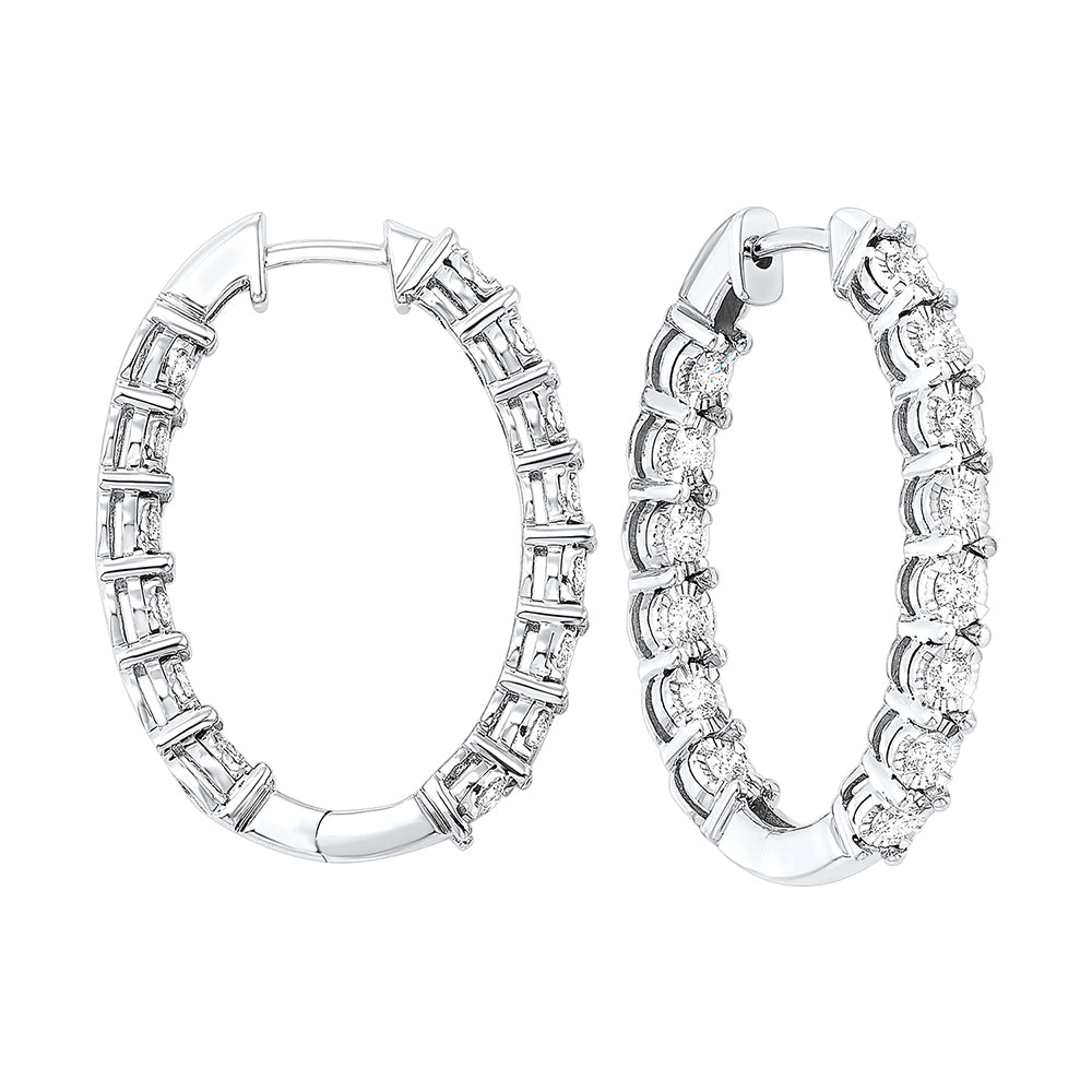 14Kt White Gold Diamond 1Ctw Earring