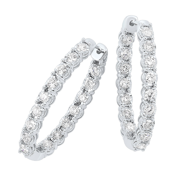 14Kt White Gold Diamond 1Ctw Earring