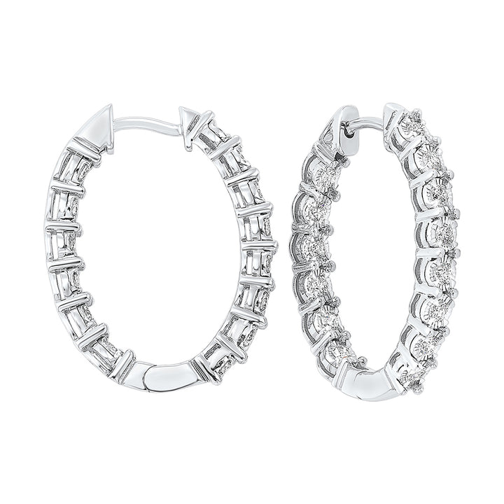 14Kt White Gold Diamond 3/4Ctw Earring