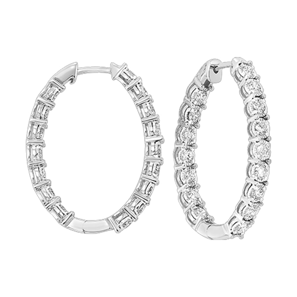 14Kt White Gold Diamond 1/2Ctw Earring