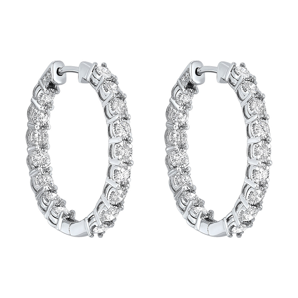 14Kt White Gold Diamond 1 7/8Ctw Earring