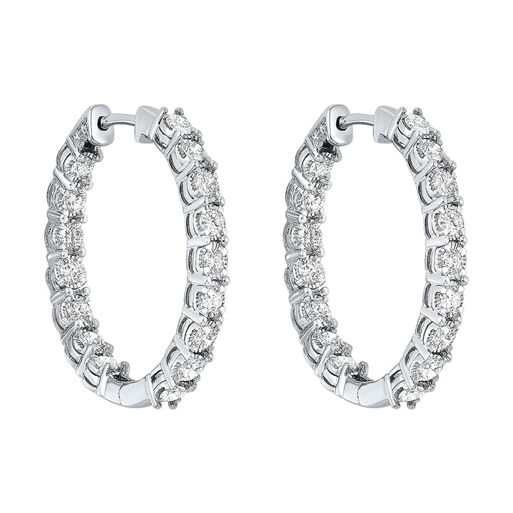 14Kt White Gold Diamond 1 7/8Ctw Earring