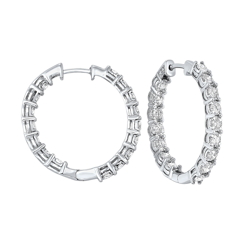 14Kt White Gold Diamond 1 7/8Ctw Earring