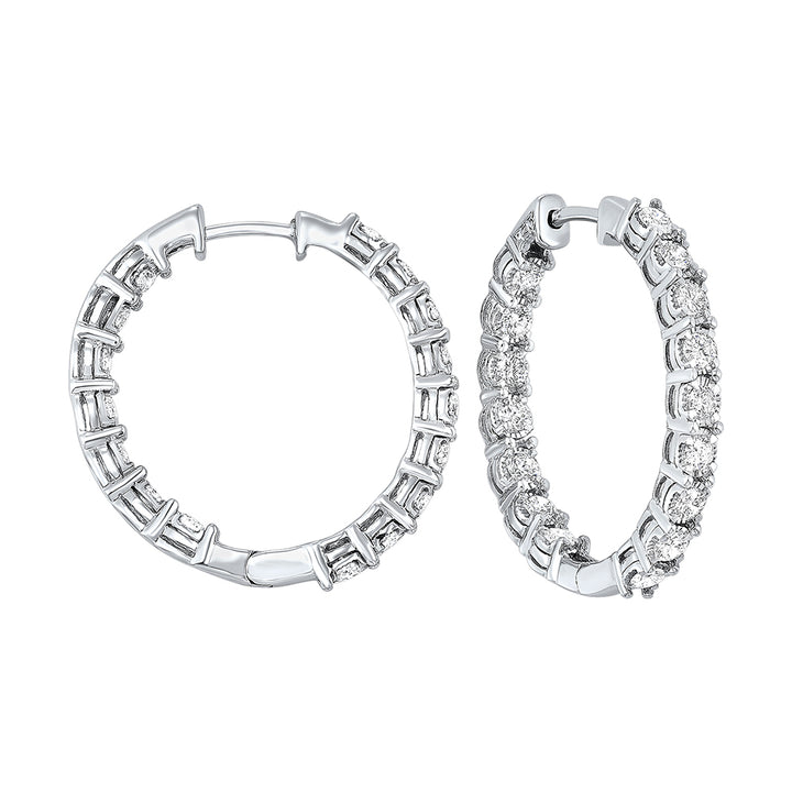 14Kt White Gold Diamond 1 7/8Ctw Earring