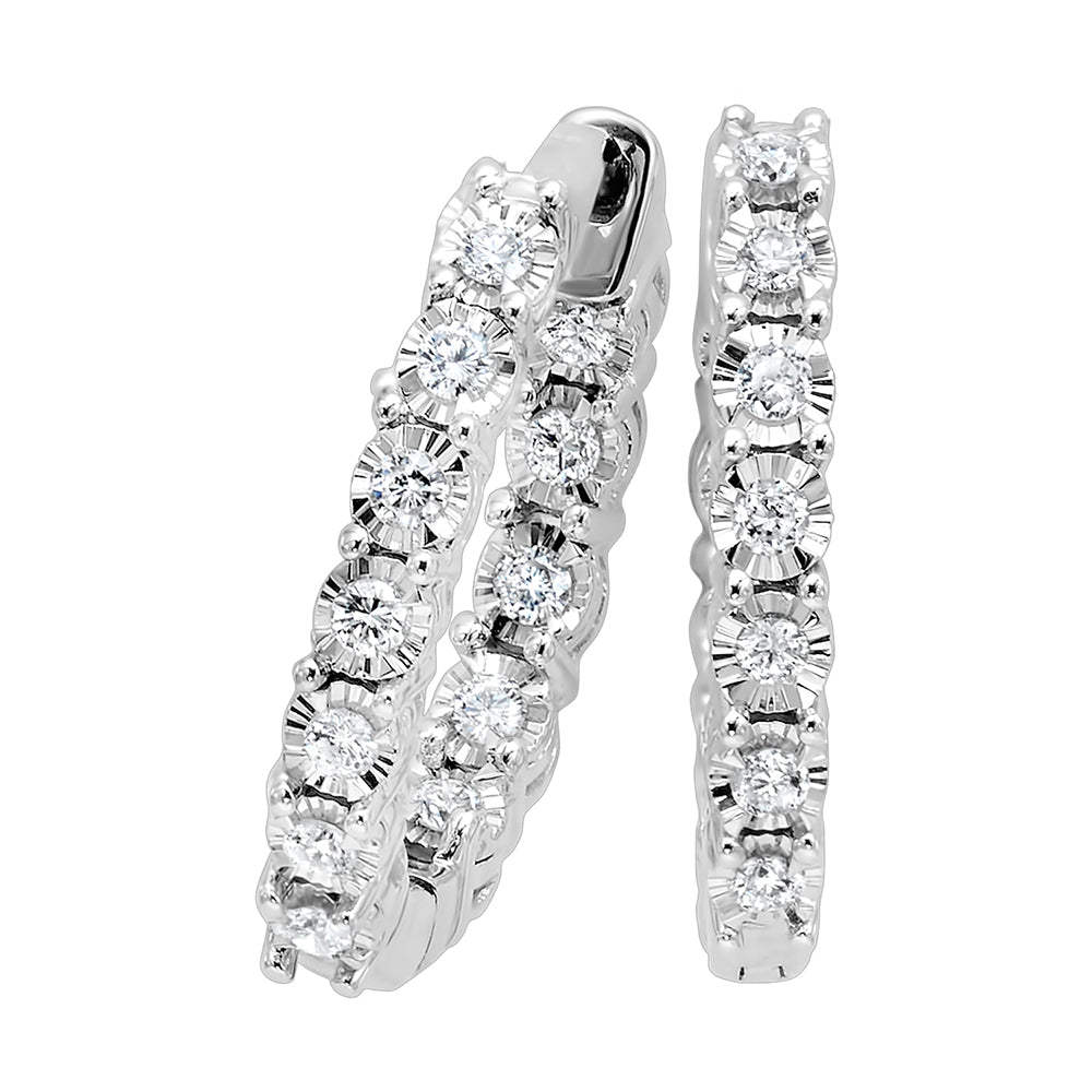14Kt White Gold Diamond 1 7/8Ctw Earring