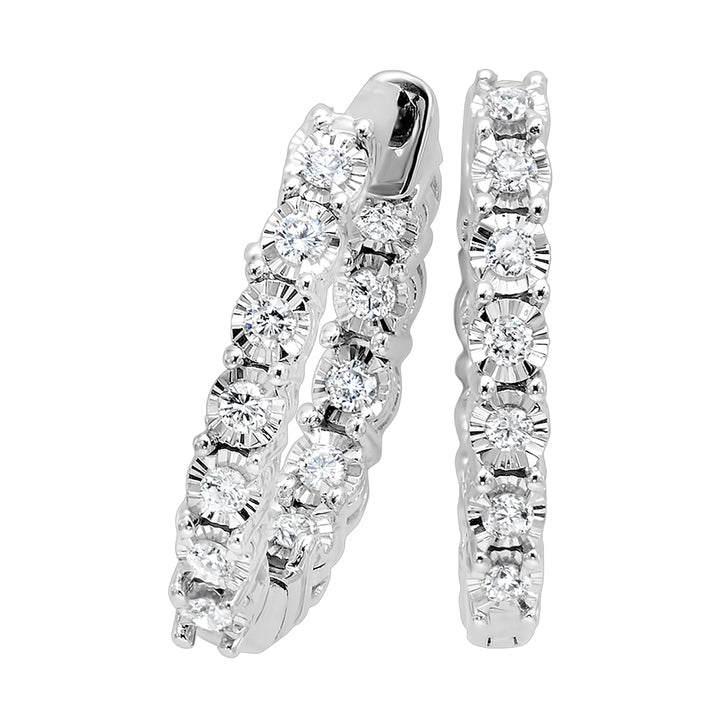 14Kt White Gold Diamond 1 7/8Ctw Earring