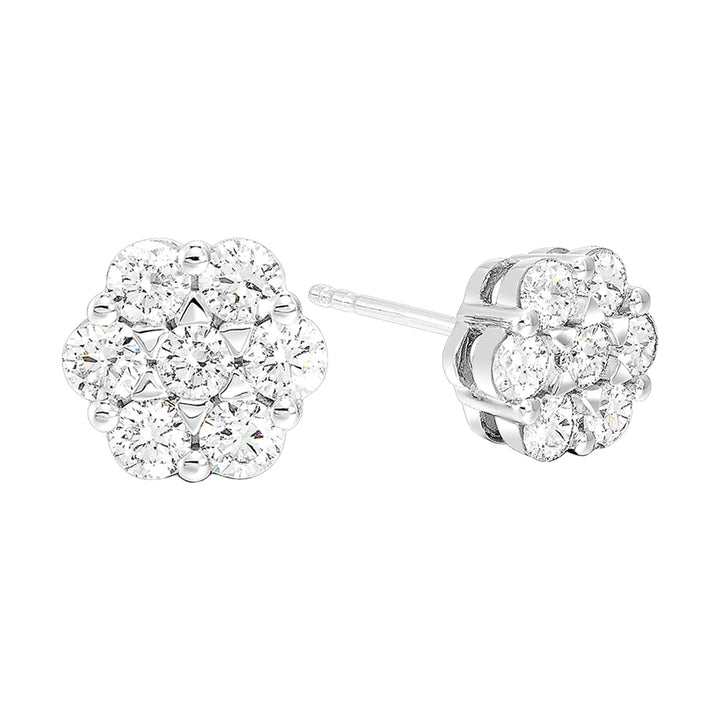 14Kt White Gold Diamond 1/10Ctw Earring