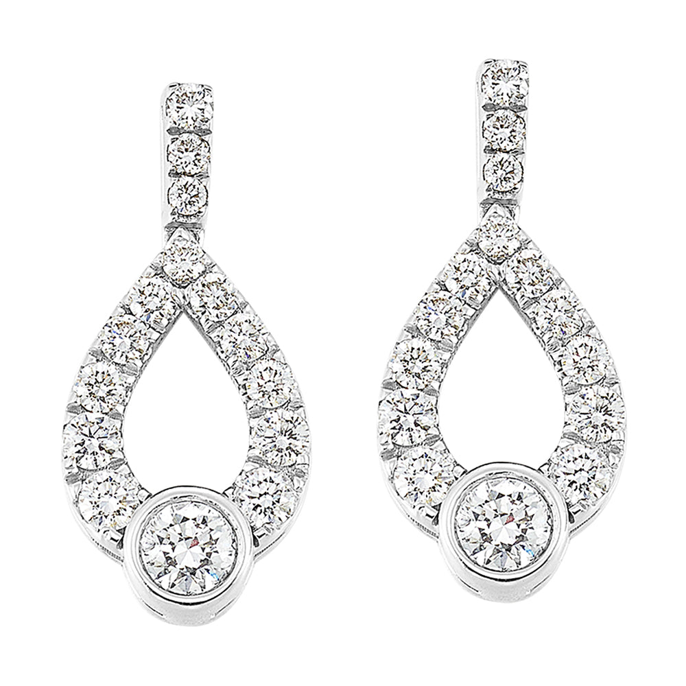 14Kt White Gold Diamond 1/4Ctw Earring