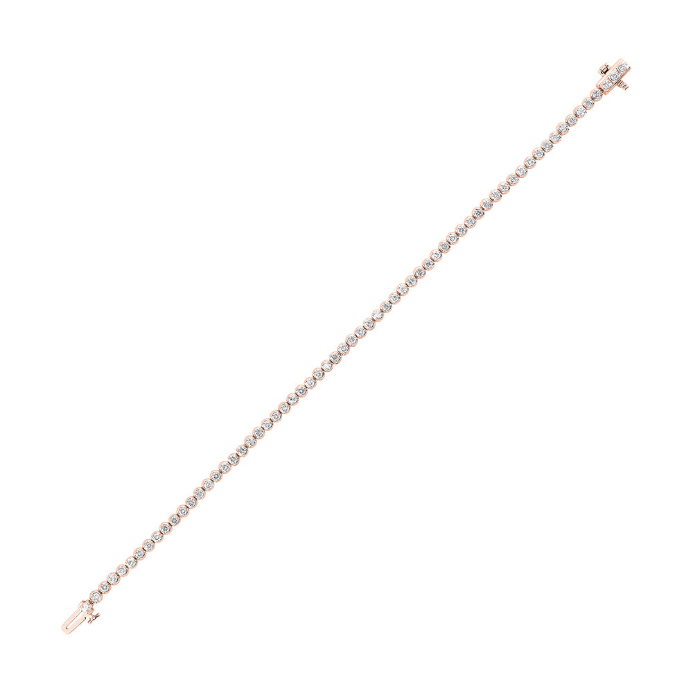14Kt Rose Gold Diamond 2Ctw Bracelet