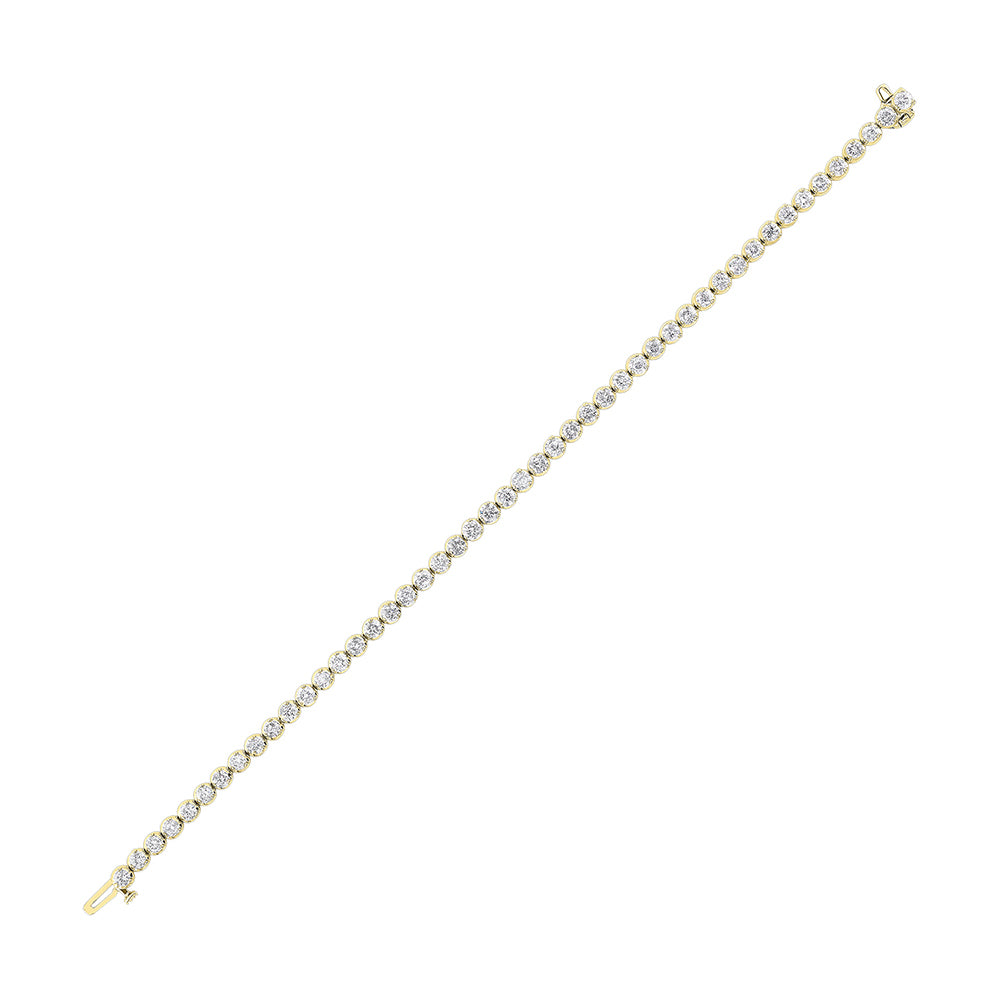 14Kt Yellow Gold Diamond 3Ctw Bracelet
