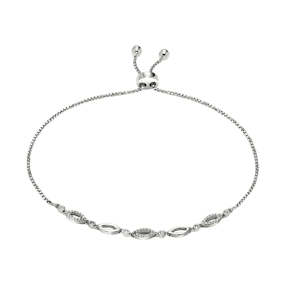 Silver Diamond 1/8Ctw Bracelet
