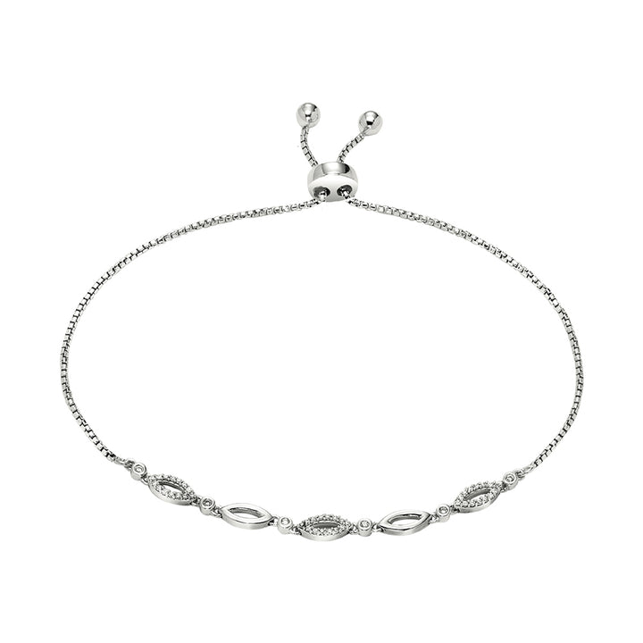 Silver Diamond 1/8Ctw Bracelet