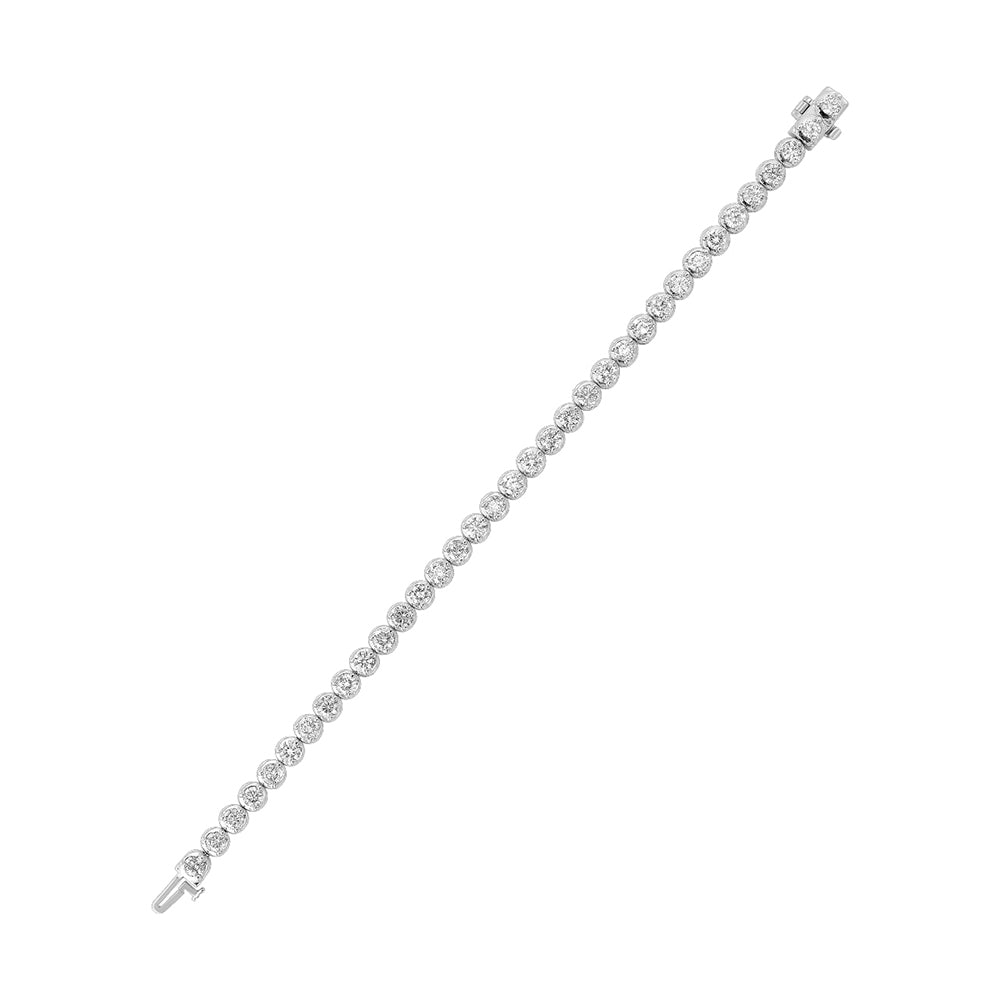 14Kt White Gold Diamond 7Ctw Bracelet