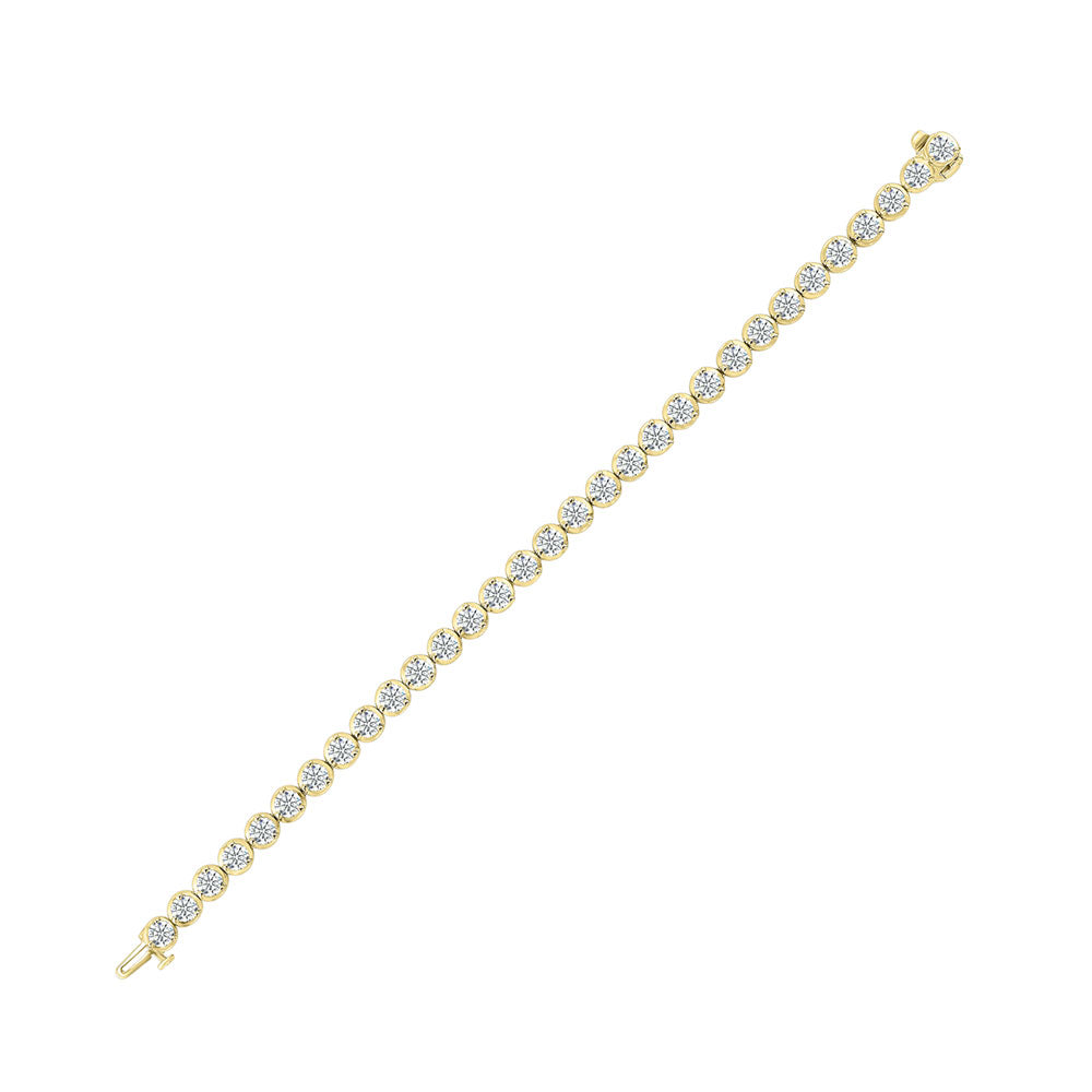 14Kt Yellow Gold Diamond 10Ctw Bracelet