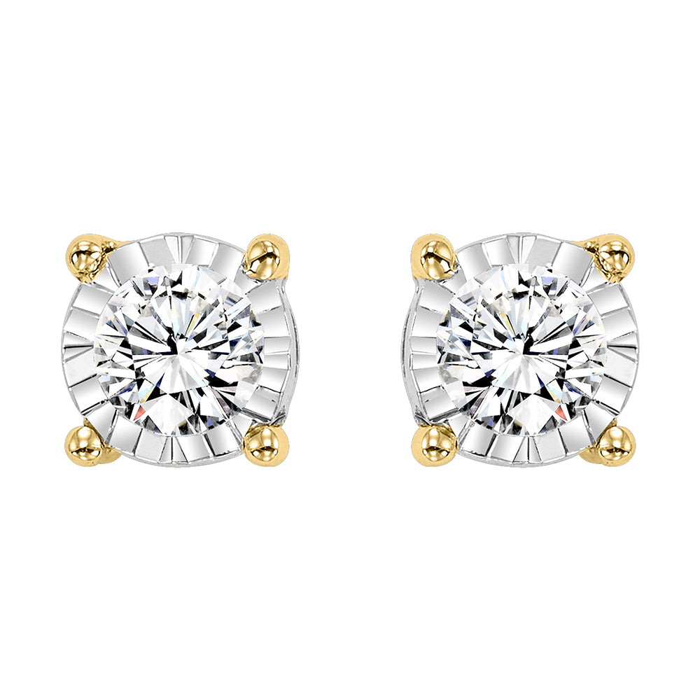 14Kt Yellow Gold Diamond 1/4Ctw Earring