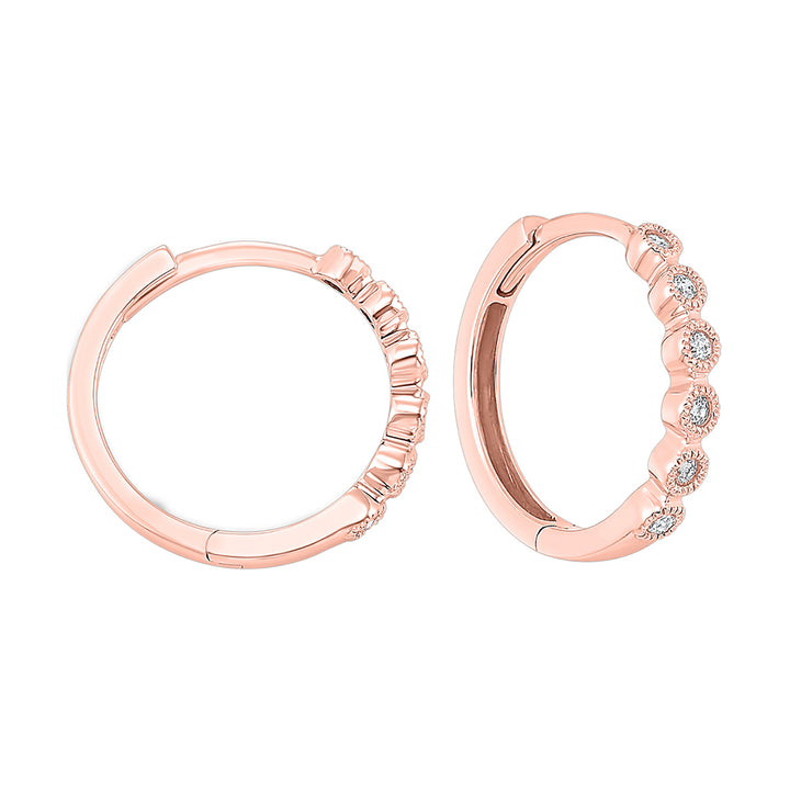 14Kt Rose Gold Diamond 1/8Ctw Earring