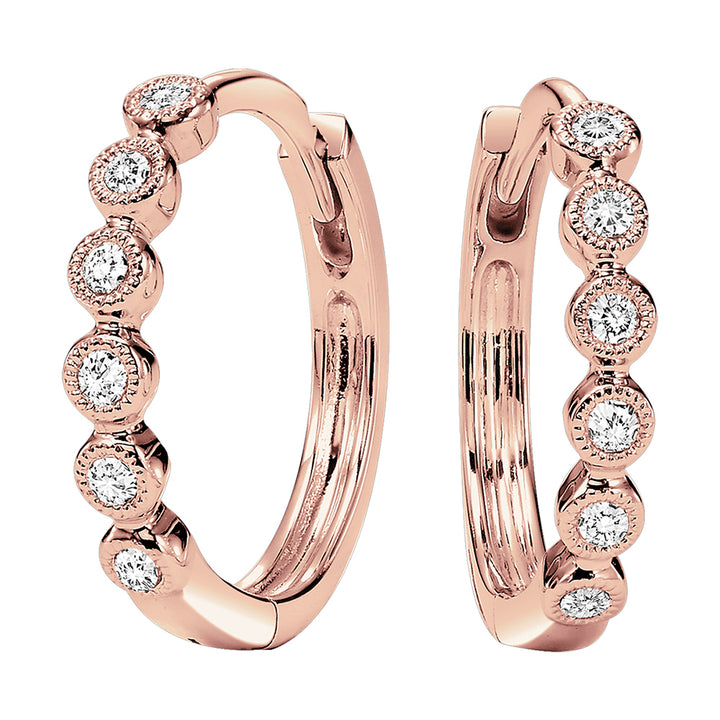 14Kt Rose Gold Diamond 1/8Ctw Earring
