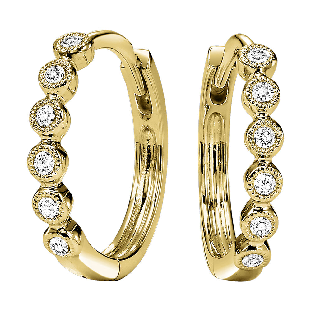14Kt Yellow Gold Diamond 1/8Ctw Earring