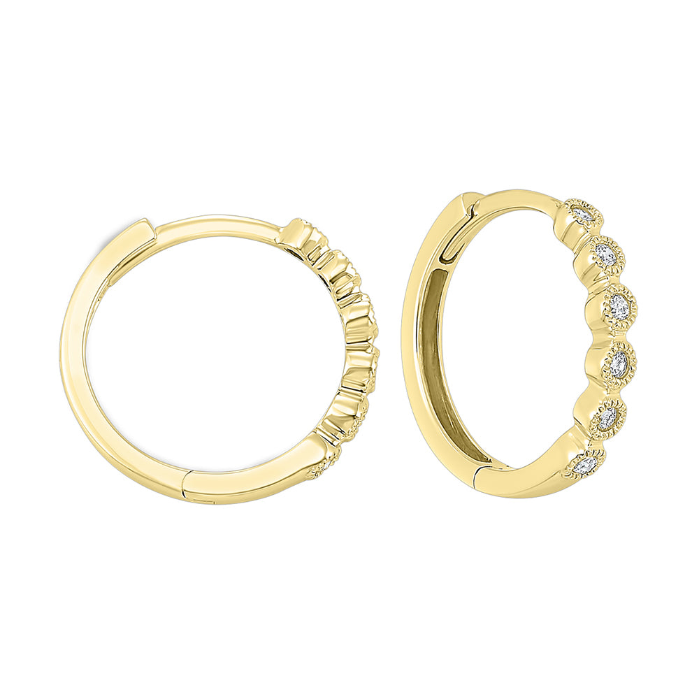 14Kt Yellow Gold Diamond 1/8Ctw Earring