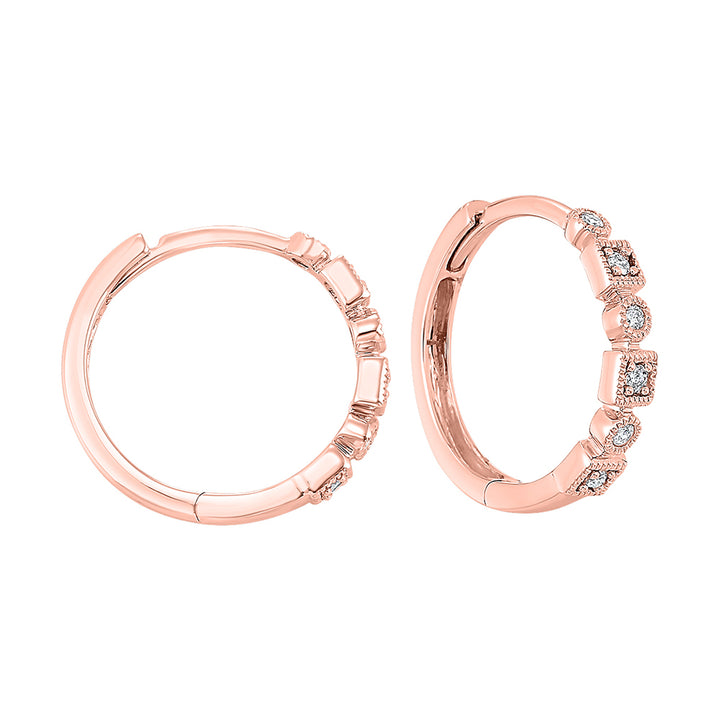14Kt Rose Gold Diamond 1/8Ctw Earring