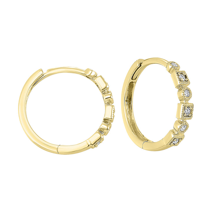 14Kt Yellow Gold Diamond 1/8Ctw Earring