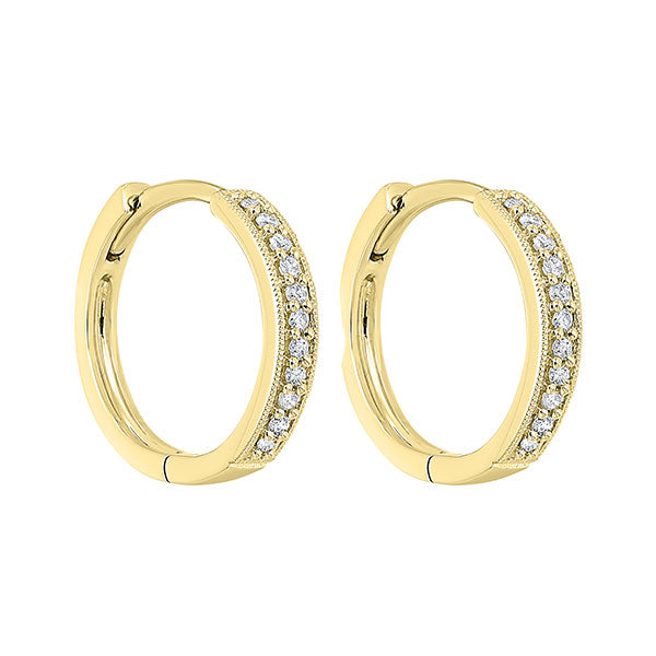 14Kt Yellow Gold Diamond 1/7Ctw Earring