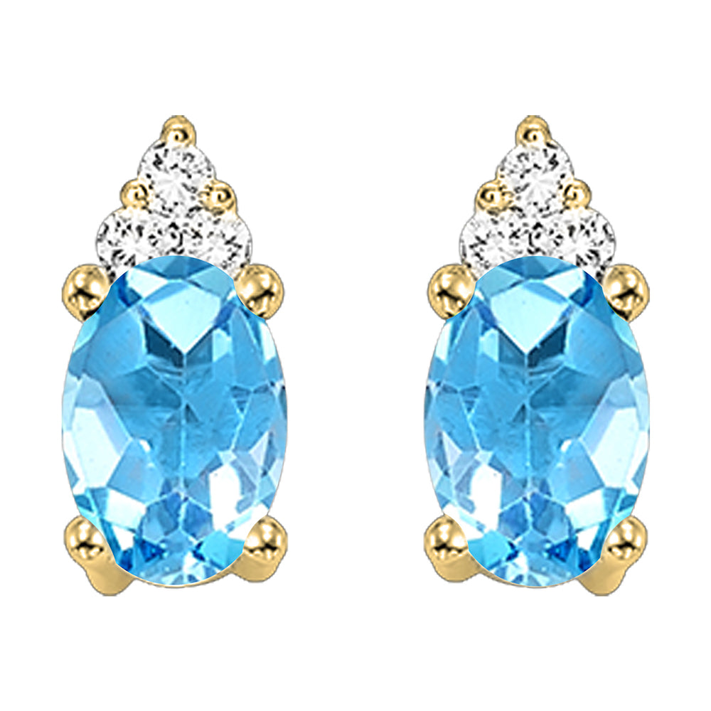 10Kt Yellow Gold Diamond 1/20Ctw Earring
