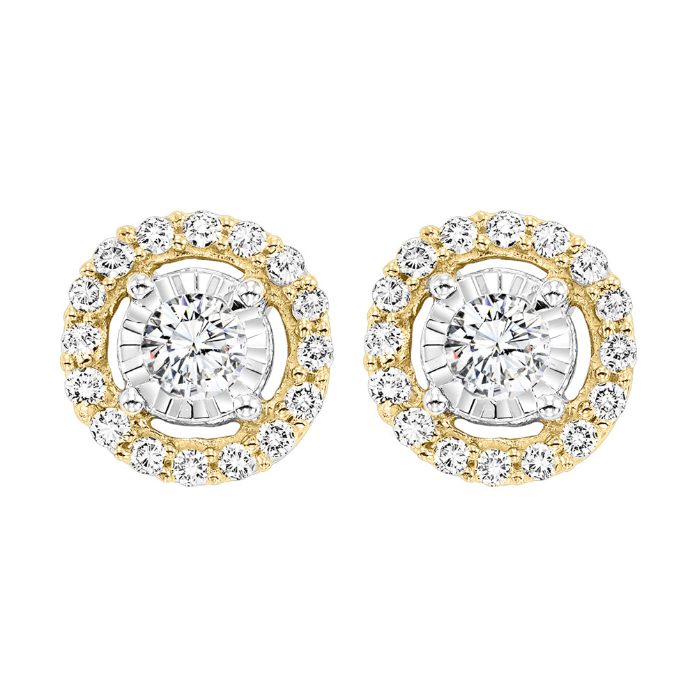 14Kt Yellow Gold Diamond 1/10Ctw Earring
