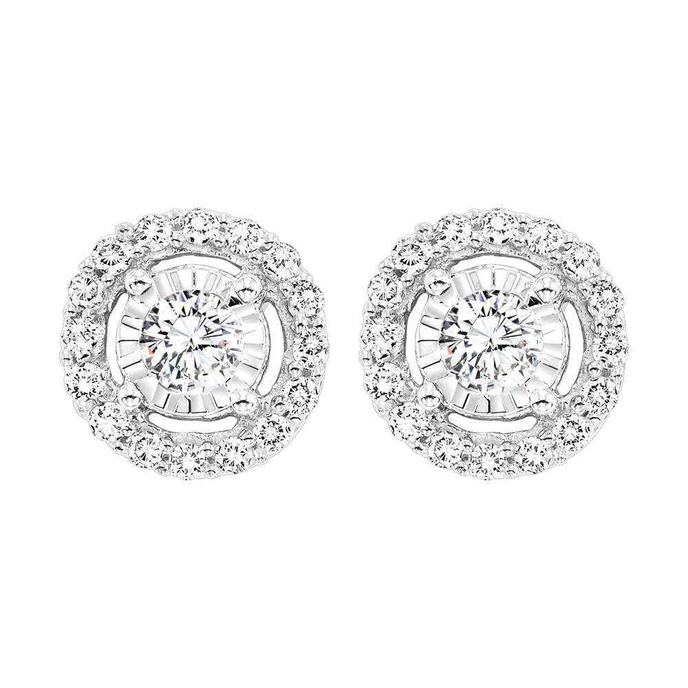 14Kt White Gold Diamond 1/3Ctw Earring