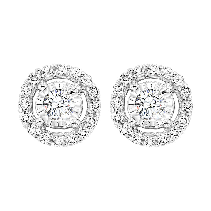 14Kt White Gold Diamond 1/2Ctw Earring