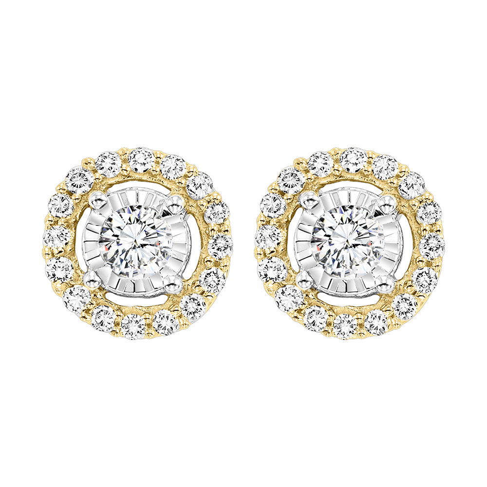 14Kt Yellow Gold Diamond 3/4Ctw Earring