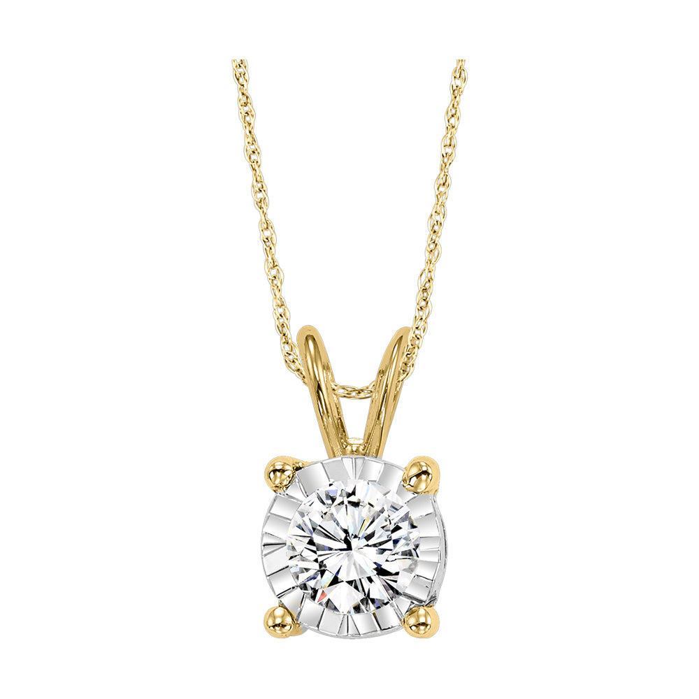 14Kt Yellow Gold Diamond 1/2Ctw Pendant
