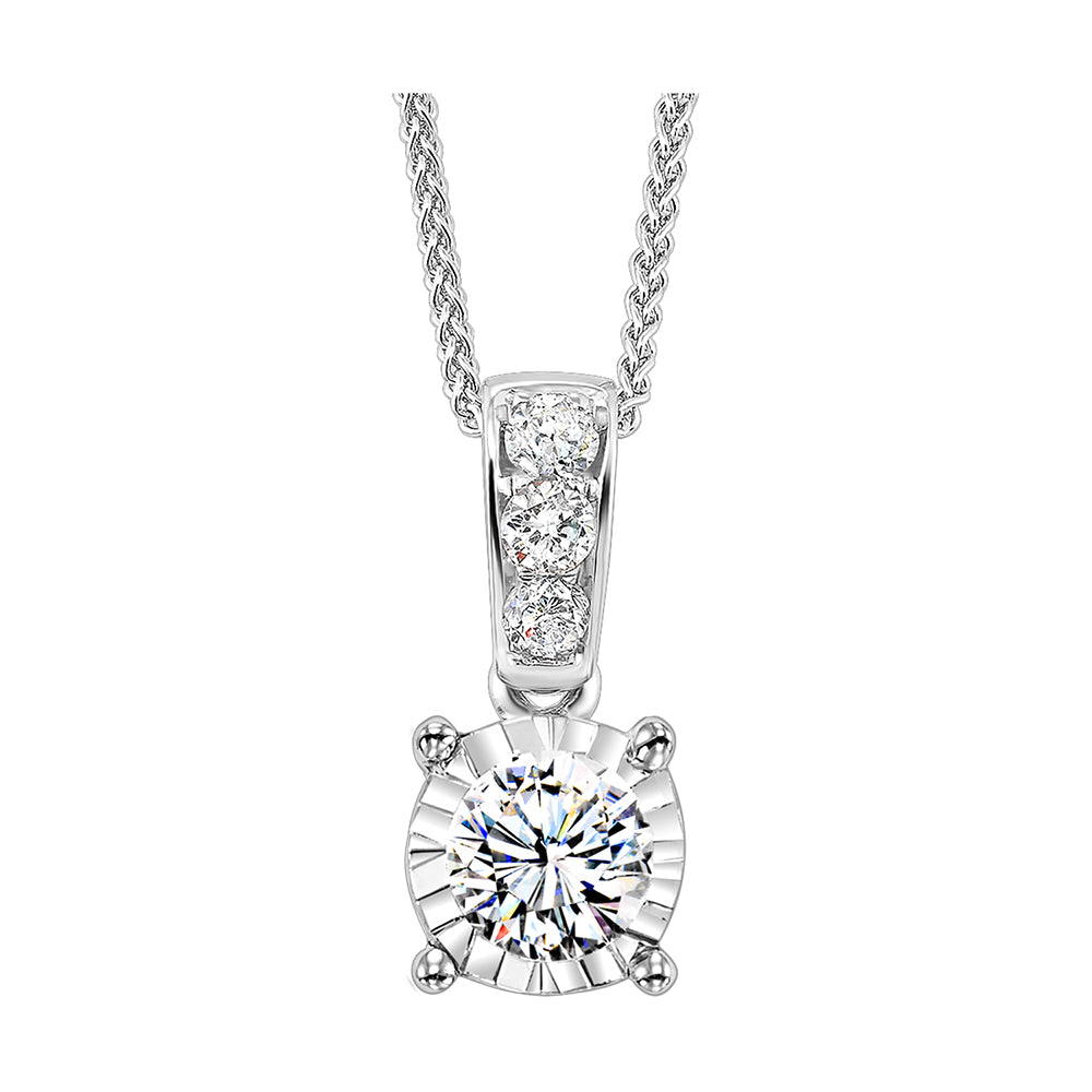 14Kt White Gold Diamond 1/2Ctw Pendant
